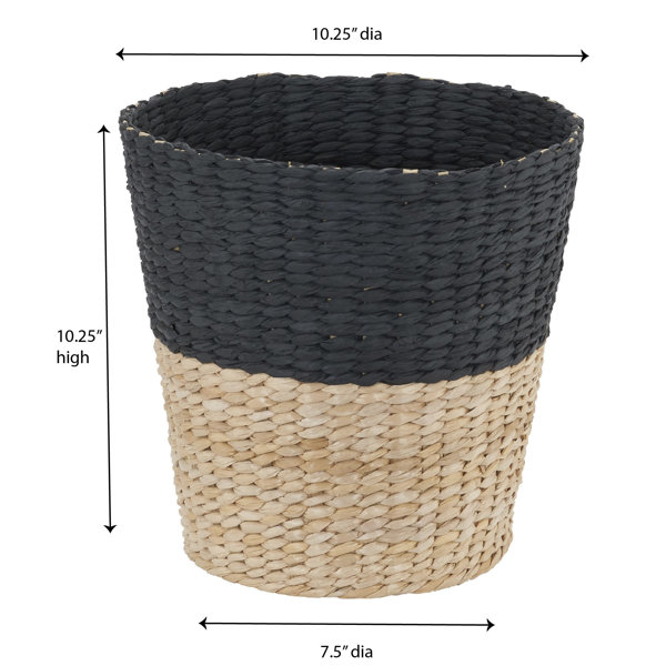 Household Essentials Hyacinth Wicker/Rattan 1 Gallon Waste Basket